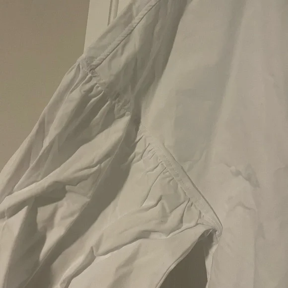 Anthropologie Women's White Maeve Lace-Hem Smock Mini Shirt Dress L Size NWT - Picture 3 of 8